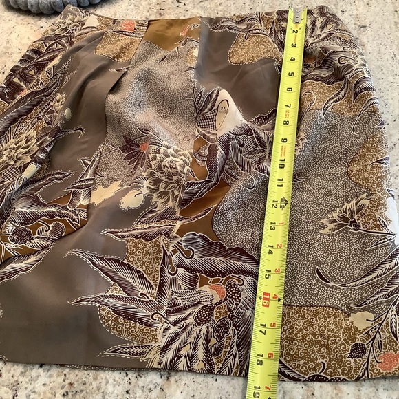 Episode by Carolyn Wright Freeman Silk Faux Wrap Skirt Size 10 Fall Leaf - Picture 8 of 9